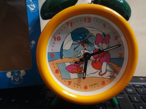 OROLOGIO SVEGLIA DISNEY PAPERINA - NUOVO - ANNI 90 - MECCANICO - Picture 7 of 8