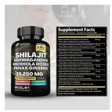 Himalayan Shilajit Capsules,Organic,Extremely Potent,Boost Energy,Stress Relief
