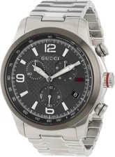 $1190 MSRP | Gucci G-Timeless Men's Grey Dial Chronograph Watch - YA126238 NEW