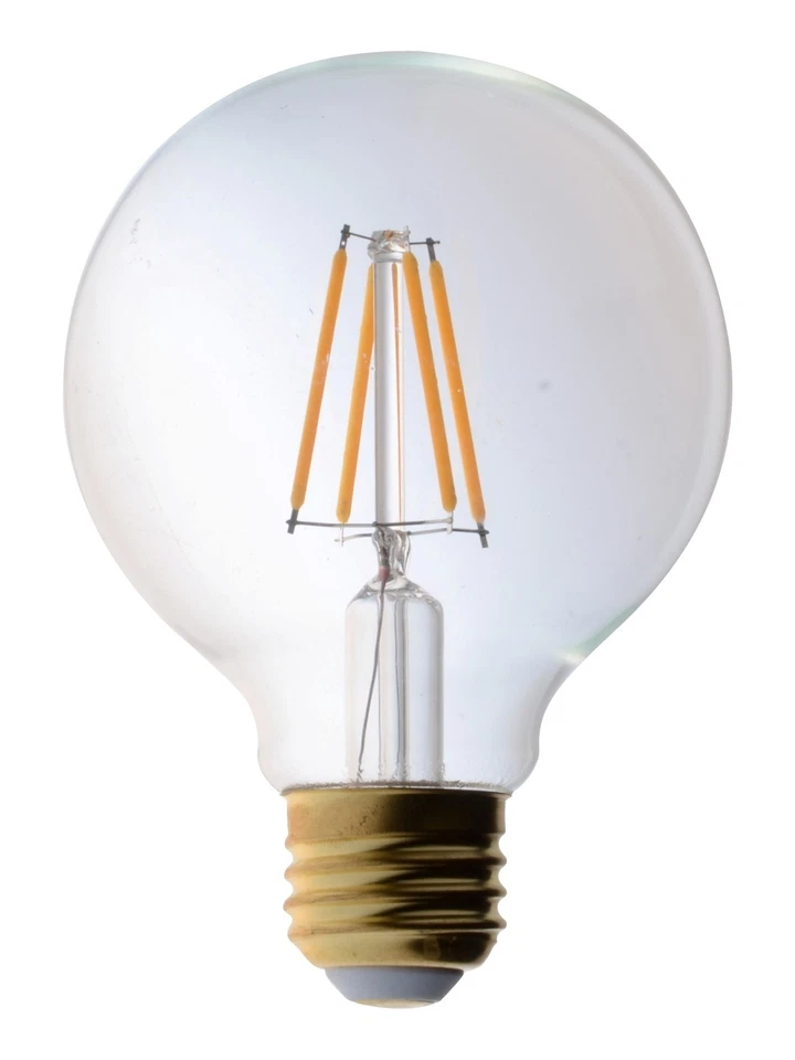 3 Pack Bioluz LED Dimmable Filament G25 Lamp Light Globe 4.5 Watt Soft White UL - Image 2 of 2