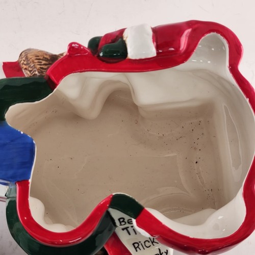 Santa Claus and Elf Cookie Jar Ceramic Christmas 12"h by Celebrate the Season - Picture 6 of 9