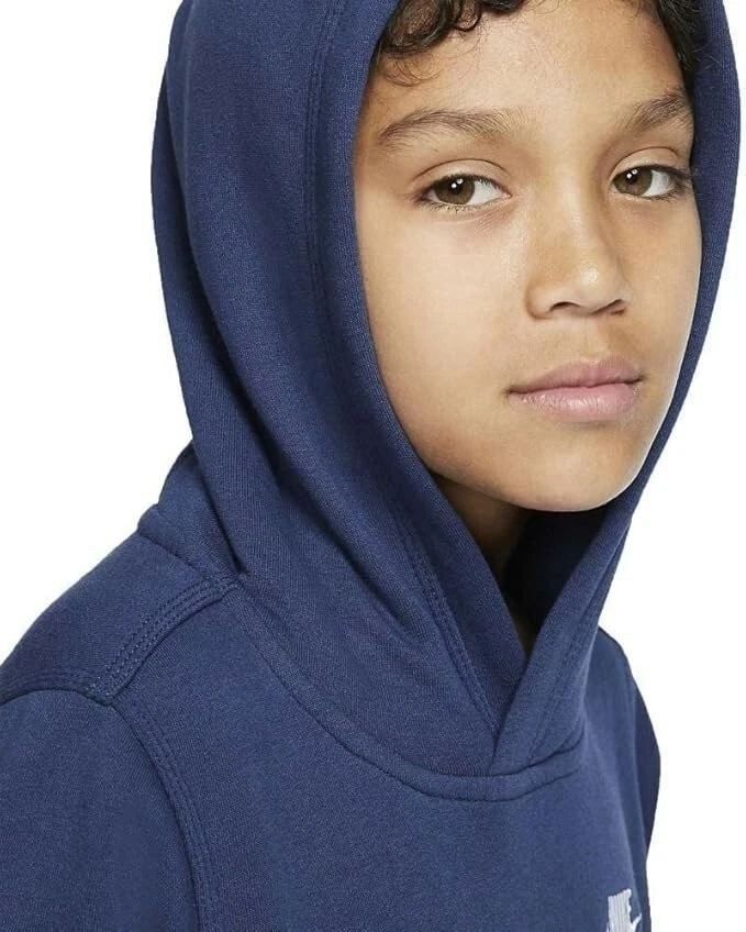 Nike Boys NSW Pull Over Hoodie Club, Midnight NavyWhite, Grande Foto 4 de 4