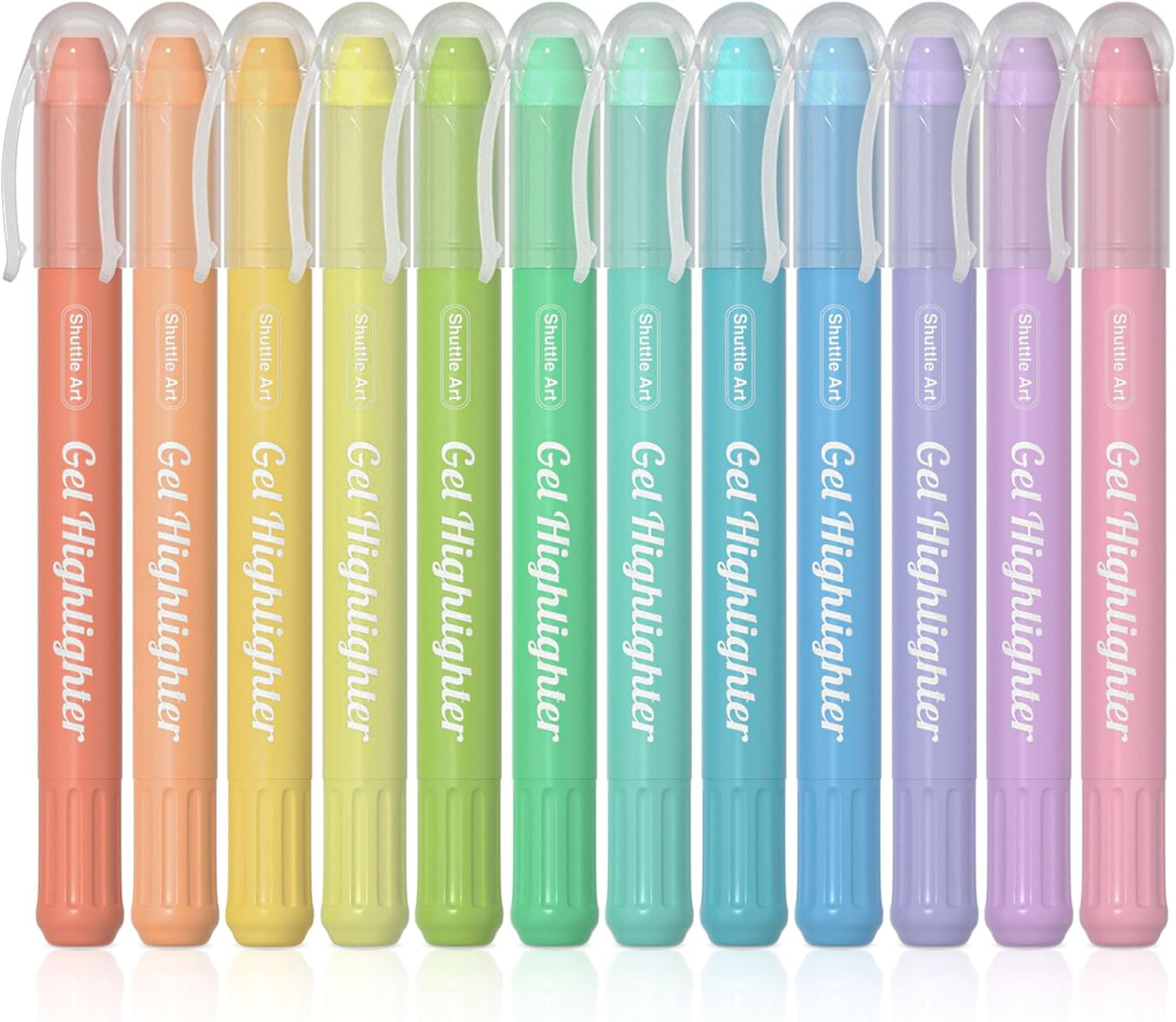 S And Pens No Bleed, 12 Pastel Colors Gel Highlighters No Bl