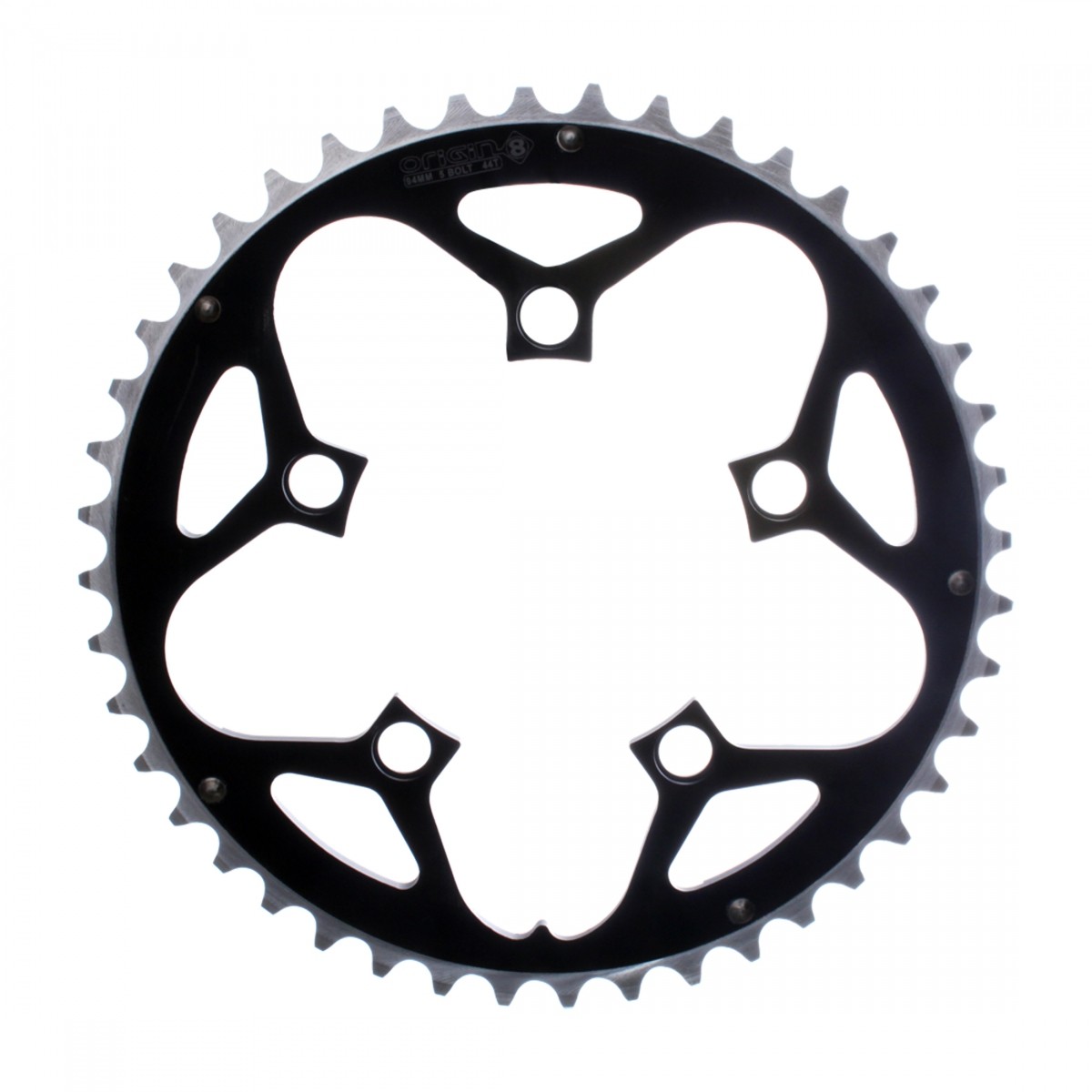 OPENBOX Origin8 Alloy Ramped Chainrings 94mm X 44t Black
