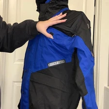 Vintage The North Face Steep Tech Jacket Blue Black Men's M Padded Motorcycle