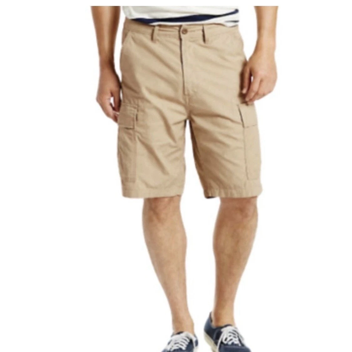 Levi’s Khaki Tan Cotton Cargo Shorts Casual Men’s Size 42 EUC