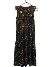 Madewell Corduroy Ruffle-Front Dress in Finch Floral Size 2 Fall Preppy