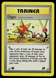 Digger (Rocket's Secret Machine) 75/82 Team Rocket 1st Edition Uncommon