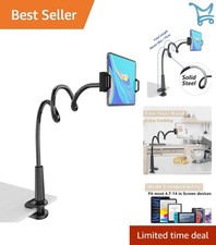 Gooseneck Tablet Holder Adjustable Clamp Stand for iPad Galaxy Kindle