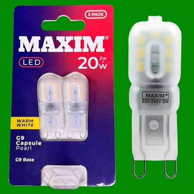 8x 2W (=20W) LED G9 Kapsel 2700K warmweiß Glühbirne Ersatz Halogen Lampe