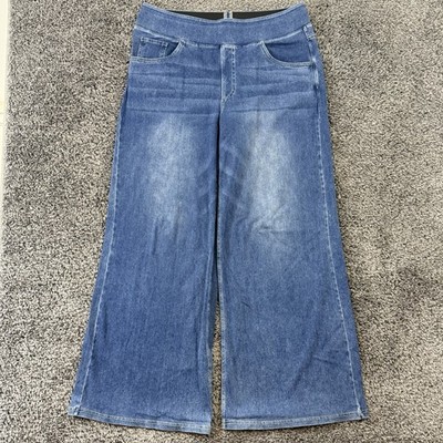 Halara Women's High-Rise Pocket Baggy Wide-Leg Casual Jeans Blue XL