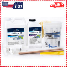 Quart Kit Epoxy Resin Slow Hardener Marine Grade Epoxy Fiberglass Wood Boat