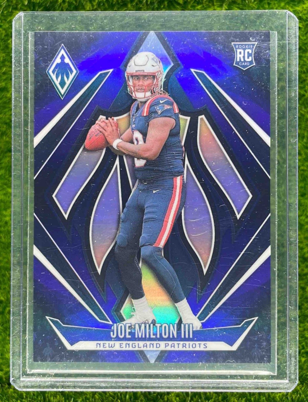 2024 Panini Phoenix #205 Joe Milton III Blue Fade 38/249 New England Patriots RC