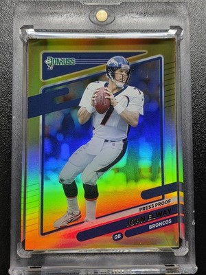 JOHN ELWAY RARE Refractor Prizm BRONCOS SP Investment Card GOLD