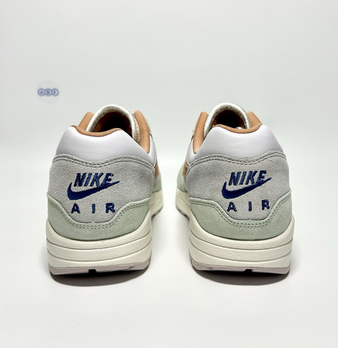 Nike Air Max 1 Premium Leather Suede Green White Neutral 95 Grey UK Size 11 - Bild 12 von 14