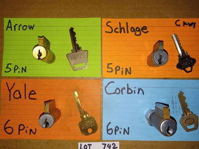 LOT #742....4 PCS. CHALLENGE....LOCK CYLINDER LOT...PICKERS, LOCKSPORT