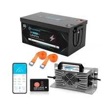 36V 100Ah LiFePO4 Lithium Battery for Golf Carts with Charger, Smart 200A BMS...