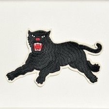 NOS Vintage Black Cat Panther Cougar Patch Ricamata USA Letterman Car Club