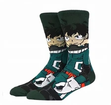 My Hero Academia Anime Character Izuku Casual Crew Socks for Men