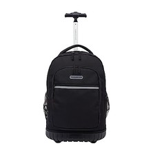 18" Rolling Backpack with Shoulder Straps 18 Inch Black