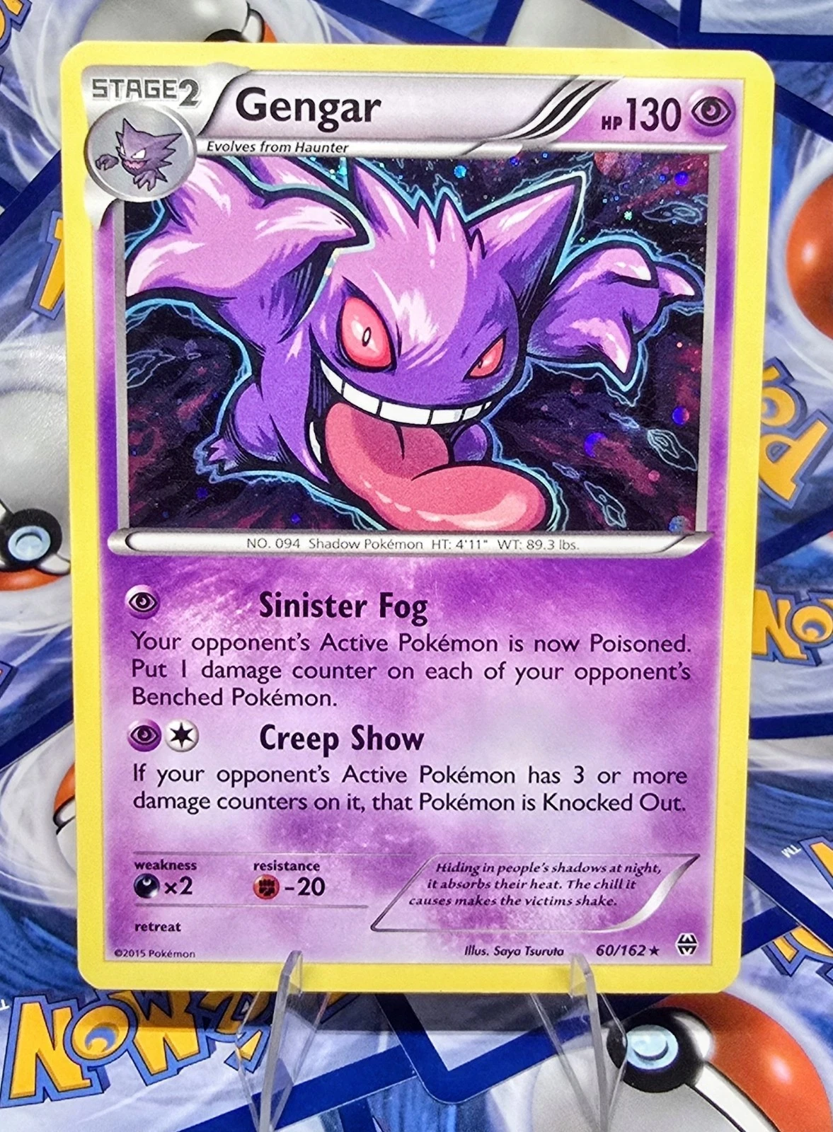 Pokémon TCG Gengar 60/162 XY BREAKthrough Rare Holo Creep Show  LP