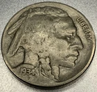 1934-P Buffalo 🦬 Indian Head Nickel 5c Fine ST854