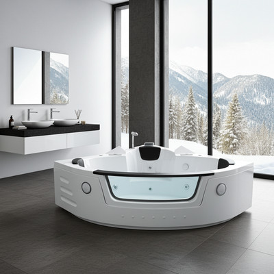 Villa Carlotta Whirlpool 2-Personen Ozon, Heizung Eckbwanne Pool Spa Bad Wanne