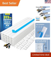 315in Cord Hider Kit, Paintable Cable Raceway, Cord Covers for Wires on Wall,...