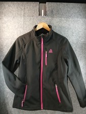 Reebok Black/Vibrant Pink Medium Women's Activewear Jacket - Fleece Lining