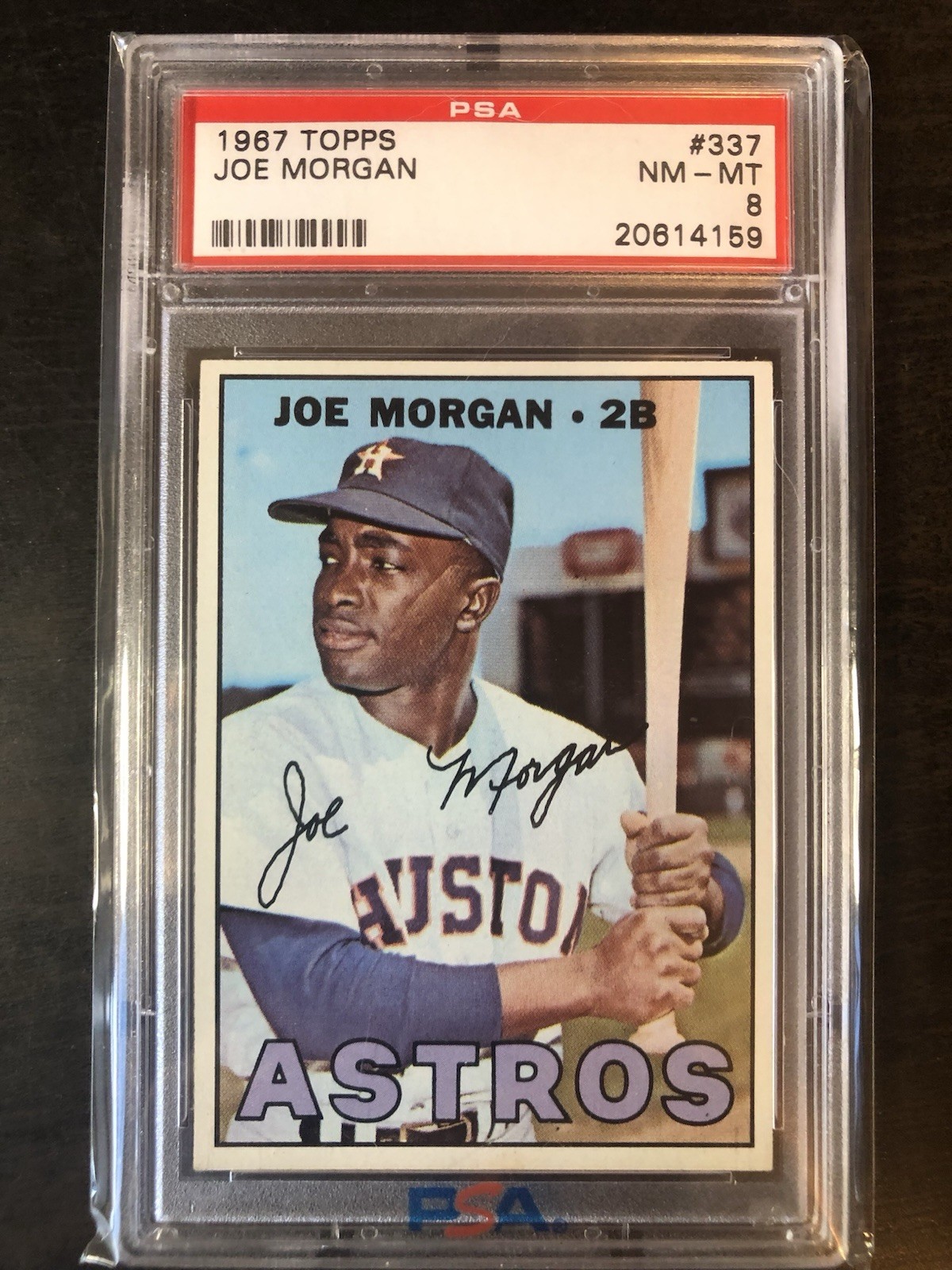 1967 Topps Baseball #337 Joe Morgan PSA 8