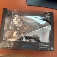 Hasbro Star Wars The Black Series Speeder Bike Vehicle With Biker Scout...