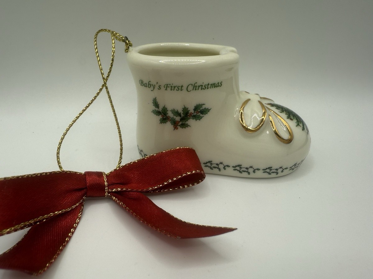 Spode Baby's First Christmas Booties Ornament Dated 2015 | eBay