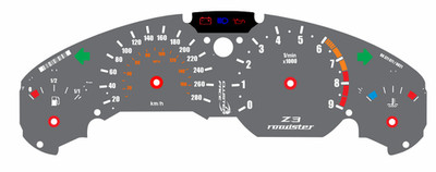 BMW Z3 Cluster Face upgrade kit (All speeds available in km or MPH)