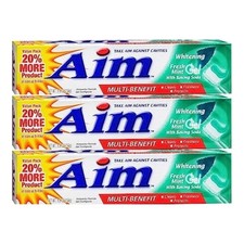 Aim Whitening Fresh Mint With Baking Soda Gel Toothpaste, 5.5oz (Case of 3) 0.63 per gallon