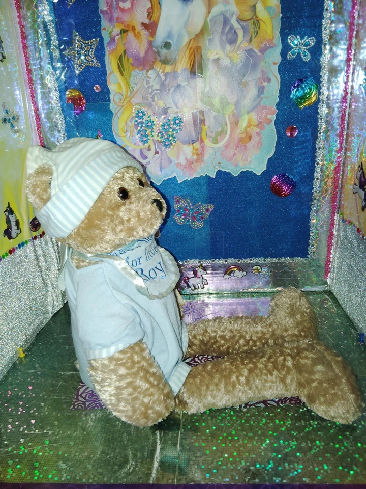 🦄Pbc / Chantilly Lane Musicals / Singing Baby Bear Sitting Animated 12" Plush! - Image 3 of 4