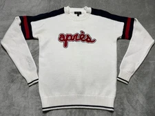 Alp N Rock Apres Ski Sweater Women’s S White Knit Embroidered