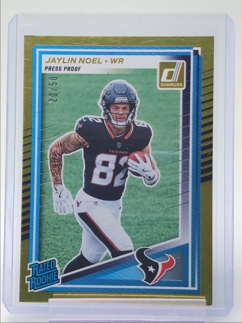 JAYLIN NOEL 2025 DONRUSS RATED ROOKIE PRESS PROOF GOLD RC /50 Q5099