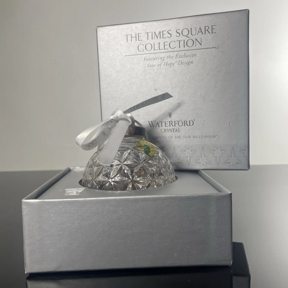 ADORNO BOLA WATERFORD CRISTAL 2000 Millenium Times Square Esperanza para la Abundancia Foto 4 de 4