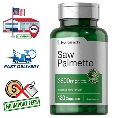 Saw Palmetto Extract 3600mg | Natural Fatty Acid Supplement | 120 Capsules