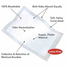 200 Skin Fold Dry Sheets, Absorbent Incontinence Cloths 6X 10" 20 Packs Of 10 