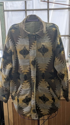 #ad VTG Men#x27;s Brandon Thomas Aztec reversible Chore Coat Small $37.00