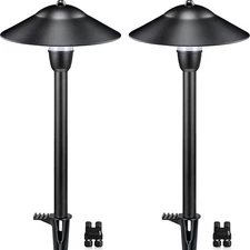 SUNVIE LED Pathway Lights Low Voltage 12-24V 3W Landscape Lighting, Black 