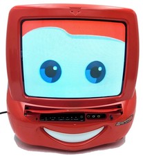 Disney Pixar Cars Lightning McQueen 13" CRT Color TV DVD Combo DTD1363-CAR READ