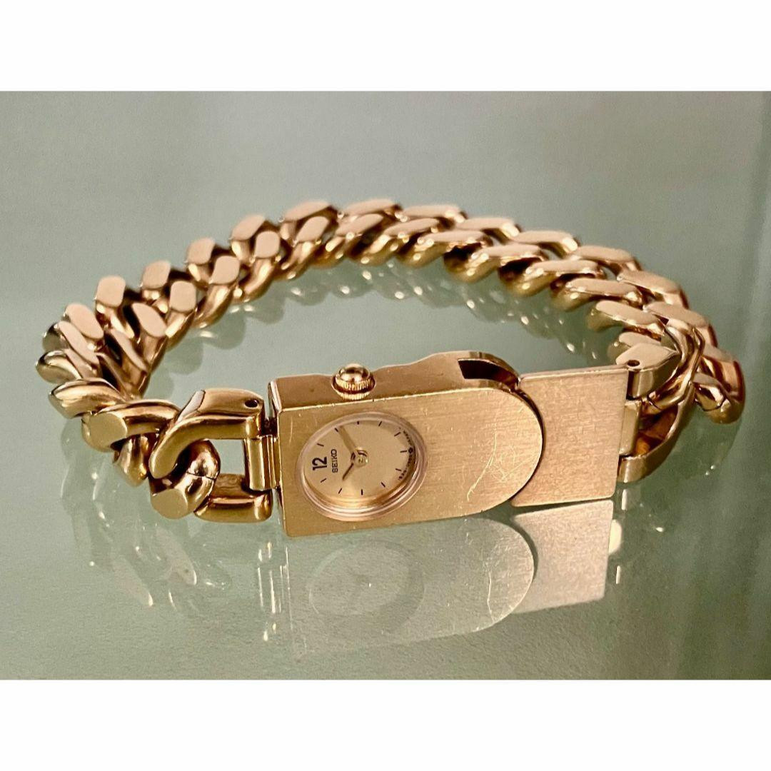 Seiko 1E20-0350 Vintage Gold Ladies' Bracelet Watch, Used Seiko 1E20-0350 Vintage Gold Ladies' Bracelet Watch, Used
