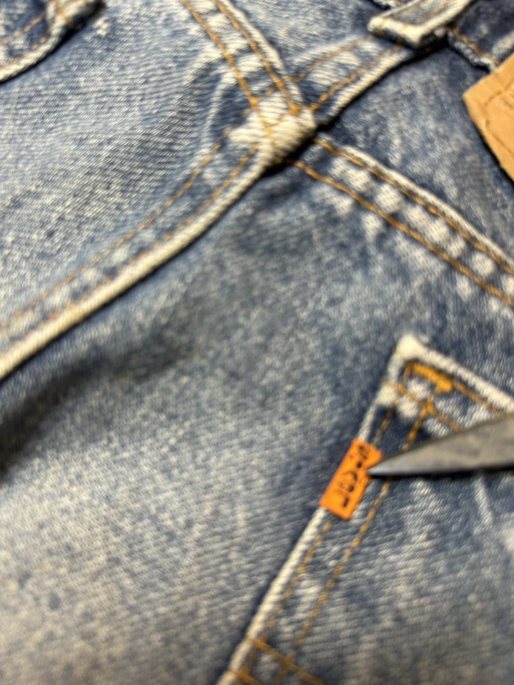 Винтажные мужские джинсы Levi's 517 оранжевые с вкладкой Bootcut сделано в США 32x34 *ЧИТАЙТЕ* - Изображение 4 из 4