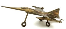 General Dynamics F-16 Jet Fighter Brass Plane Aircraft Figurine Made in Korea