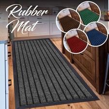 Heavy Duty Rubber Barrier Mat  Runner Rug Hallway Non Slip Floor Mat Door Mats