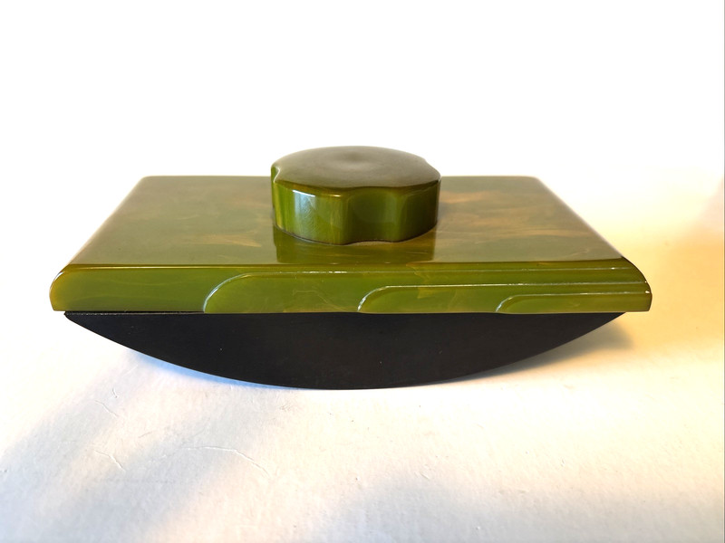 Rare Carvacraft Green Catalin Bakelite Ink Blotter