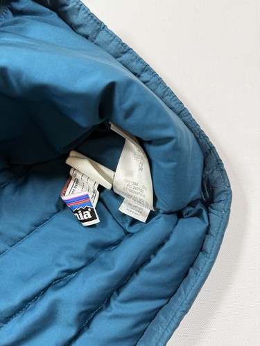 Patagonia Puffer Jacket Kids Large Size 12 Blue Full Zip Down Sweater 68244 READ - Picture 8 of 12