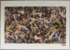 Jackson Pollock "Convergence" Limited edition Lithograph, Signed & Numbered